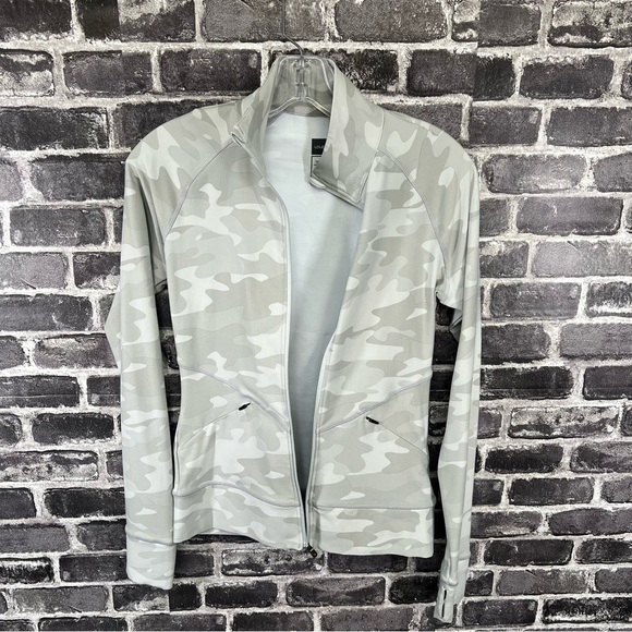 Lole Womens Gray Camo Essential Up Full-Zip Cardigan Jacket - size XS - Picture 6 of 9